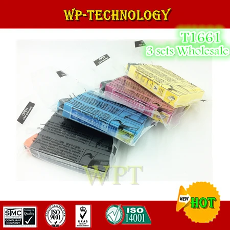 

12PK Совместимый картридж для T1661-T1664 серии, костюм для Epson ME-10 ME-101 и т. Д., 3 комплекта