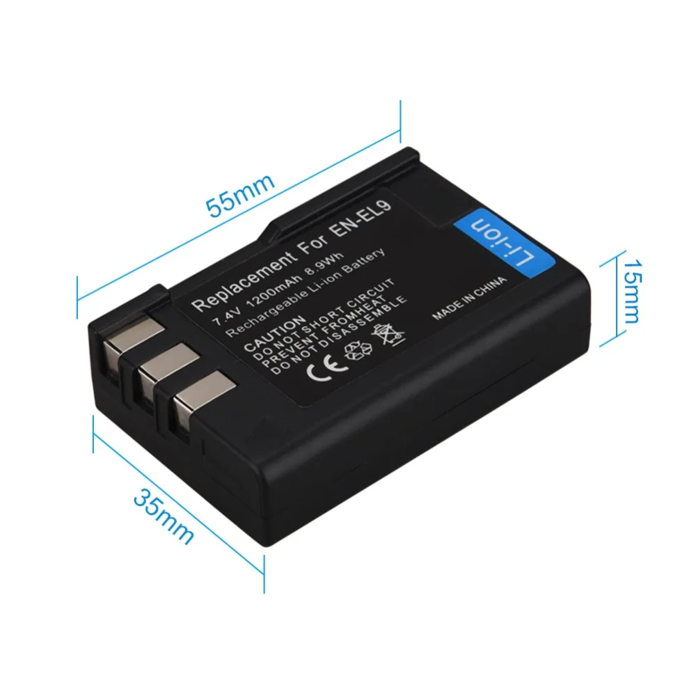 Горячая 1200mAh EN-EL9 EN EL9 Литий-ионный аккумулятор для цифровой камеры Nikon EN-EL9a D40 D60 D40X D5000 D3000