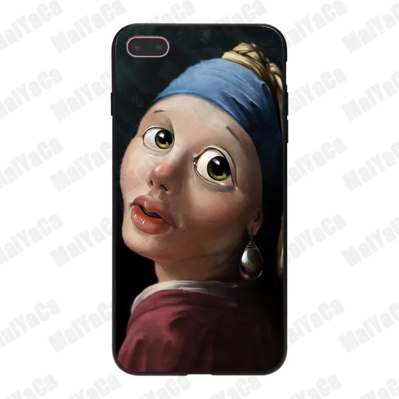 Девочка с жемчужными серьгами Vermeer Красочный милый чехол для телефона iPhone 8 7 6 6S Plus