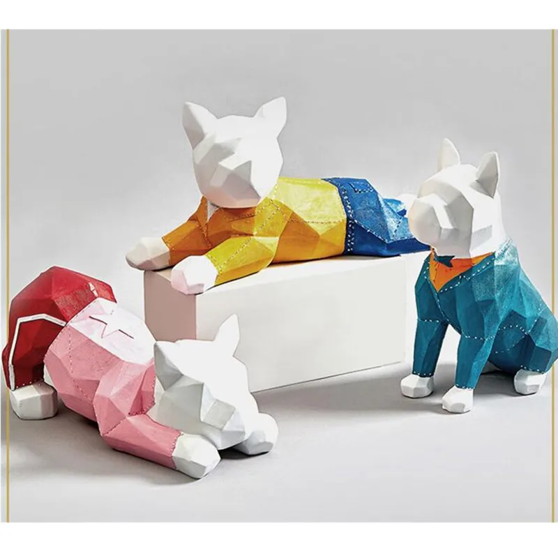 

Creative Model Dog Living Room TV Cabinet Bedroom Home Desk Ornaments New House Decor Crafts M1475