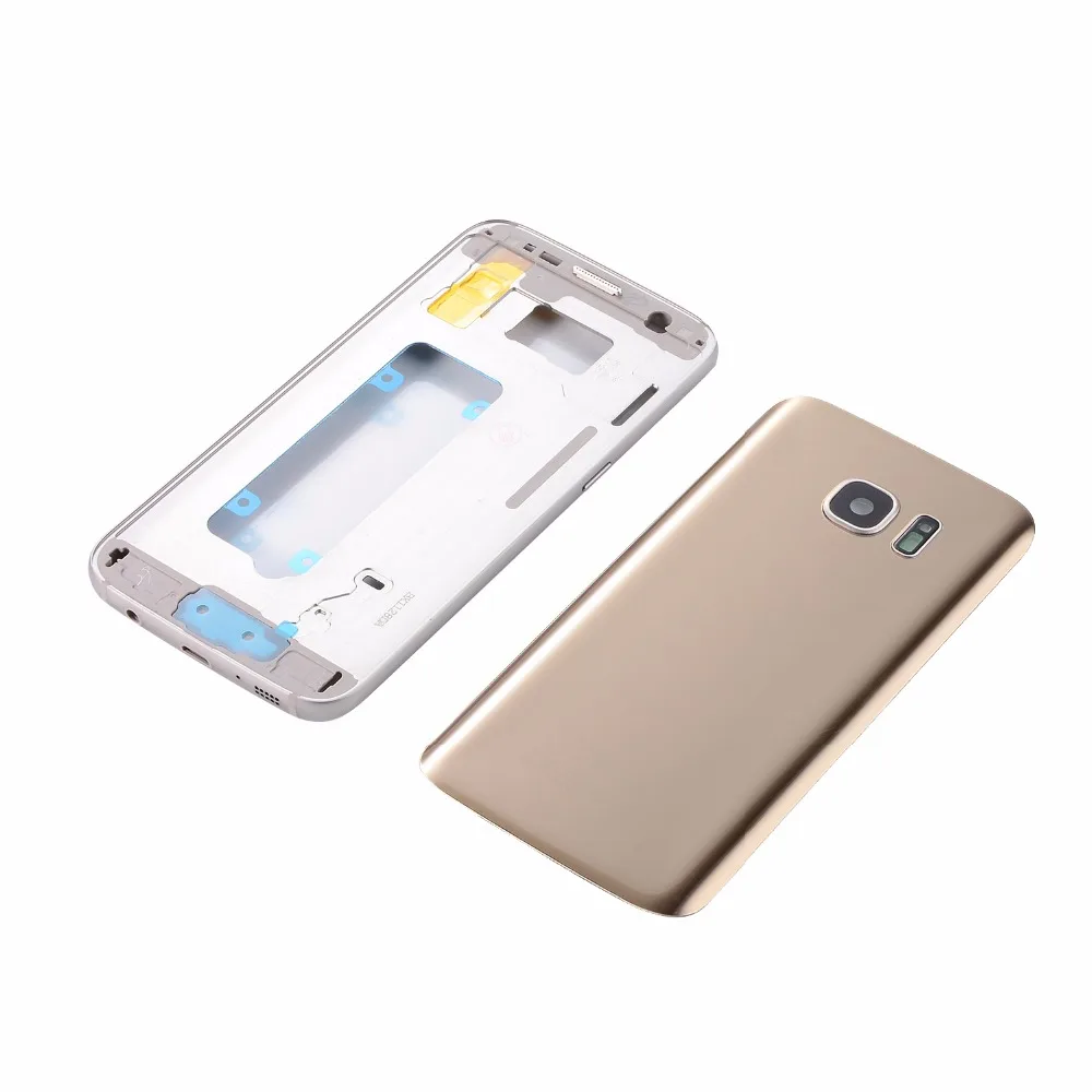 Оригинальный стеклянный корпус задняя крышка батареи + объектива камеры средняя