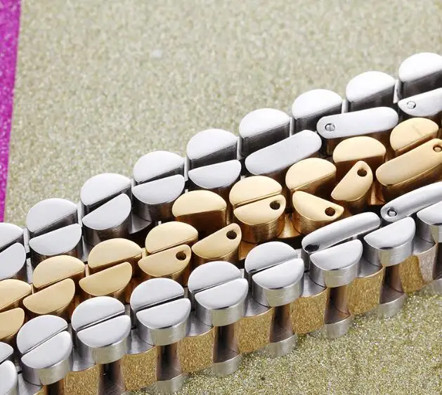 Браслет-цепочка из нержавеющей стали золотого цвета 15 мм 8 66 дюйма | Украшения и