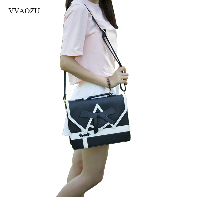 Японская женская сумка в стиле преппи для девушек и женщин через плечо с бантом