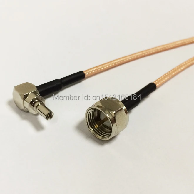 Новый F штекер в CRC9 прямоугольный разъем RG316 коаксиальный кабель адаптер 15 см 6