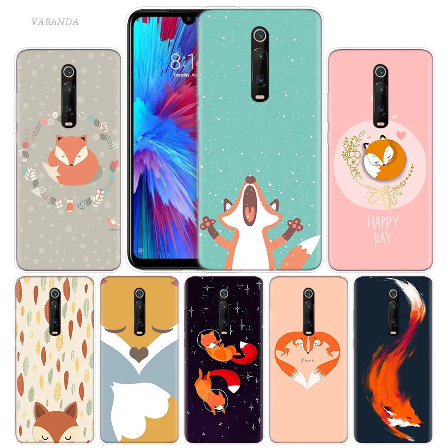 Милых животных, лисички, Чай чехол для Xiaomi Redmi Note 7 фотоаппаратов моментальной печати 7 S K20 Y3 GO S2 6 6A 7A 5 Pro mi играть до 9 лет A1 A2 8 Lite Poco F1 мягкие чехлы для телефона