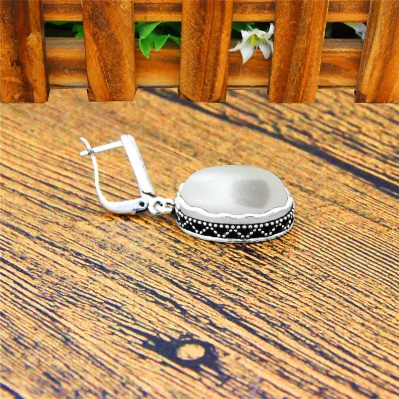 Овальный Фиолетовый Смола украшения набор колье Цепочки и ожерелья Серьги