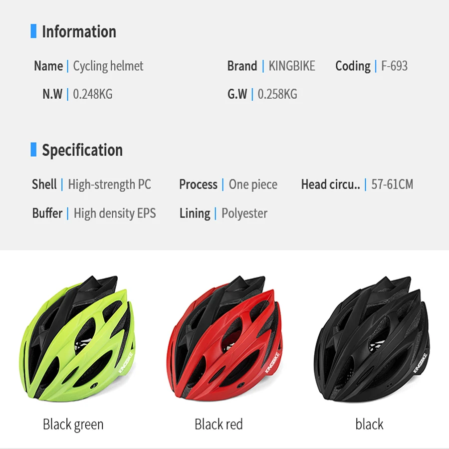 Велосипедный шлем KINGBIKE Сверхлегкий дышащий MTB для мужчин и женщин матовый черный