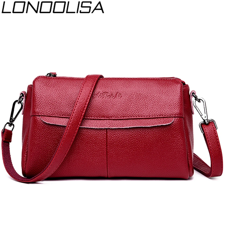 LONOOLISA Sac A Main Femme роскошная сумка с клапаном из натуральной кожи женские сумки