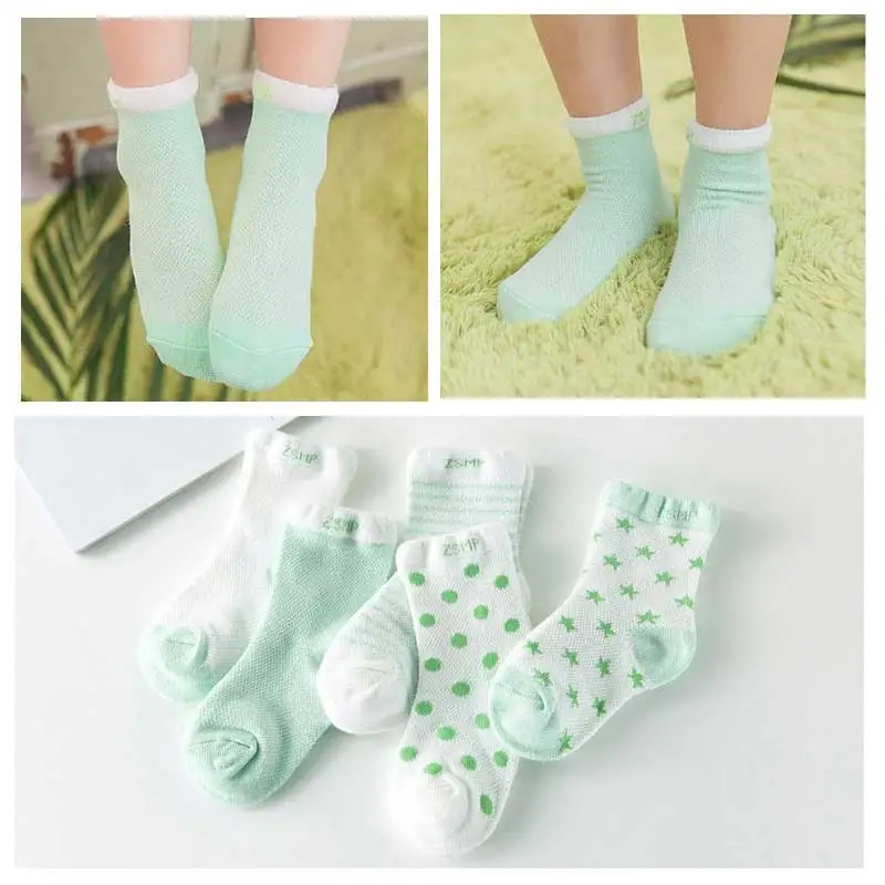 5 пара/лот 100% хлопковые носки для новорожденных Детские Носки ярких цветов