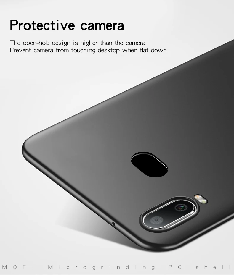 Для samsung Galaxy A6s чехол Mofi микрошлифовальный классический матовый жесткий защитный