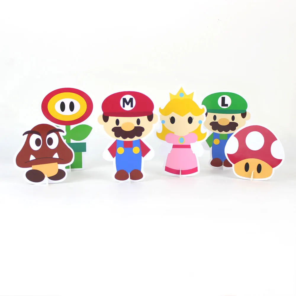 Mario Bros/вечерние украшения принцессы, настольные украшения, детские украшения для дня рождения, вечерние украшения