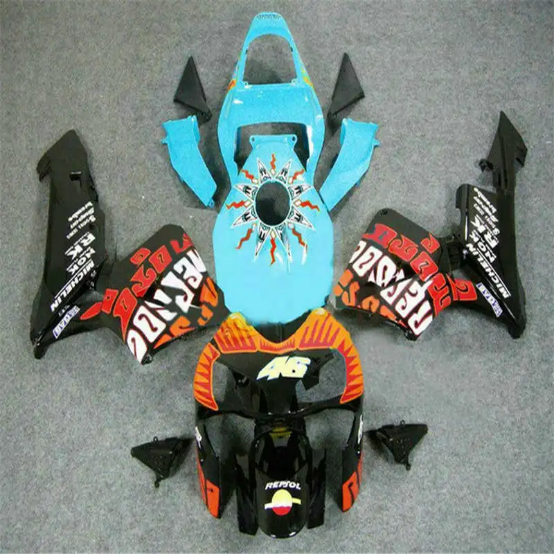 Распродажа небесно-голубой оранжевый красный белый обтекатель для CBR 600RR 600 RR 03 04