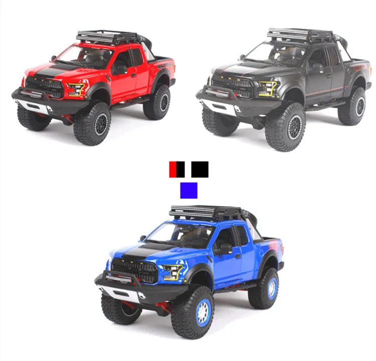 Высокое качество 1:24 Ford F150 звукосниматель Раптора сплава Модель автомобиля, коллекция моделирования и подарочный металлический внедорожный модель