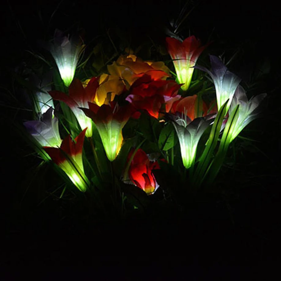 MUQGEW 2017 новейший хороший источник материалов 4 головки Солнечный фонарь СИД