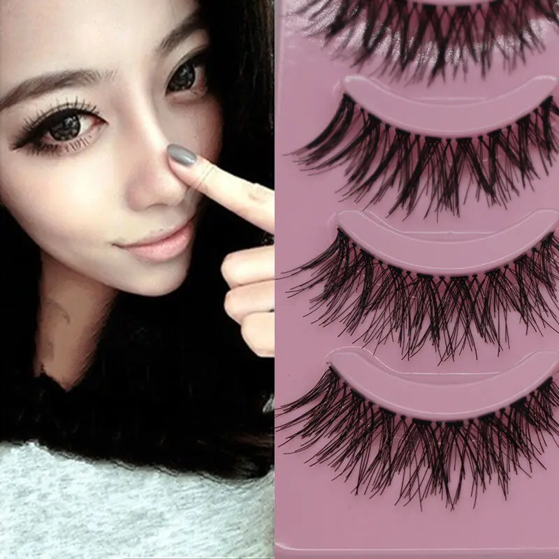5 пар новые модные женские мягкие натуральные Длинные Накладные ресницы ручной