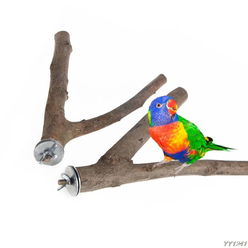 1 шт. Pet Parrot сырье дерево вилка стойка игрушка хомяк ветка перчи для птичьи клетки