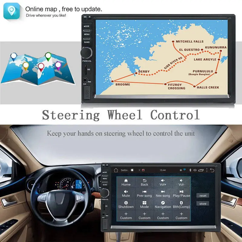 Panlelo S1/S1Plus 2 Din Android 2G ram 3 2G rom 7 дюймов 1080P gps радио 2din Android мультимедиа для Lada Vesta Chevrolet Cruze