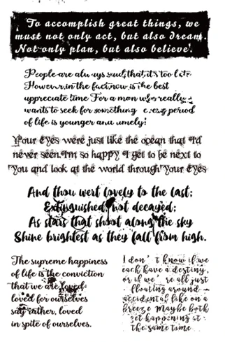 Commonly words stamp Clear Stamp for Scrapbooking Transparent Silicone Rubber DIY Photo Album Decor 902 | Канцтовары для офиса и