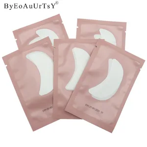 Гелевые подушечки для глаз, 2,8 х 5,8 см, 50 партЛот, в розовой посылка вке, в форме лодочки, без ворса, бумажные патчи для ресниц наращивание ресниц