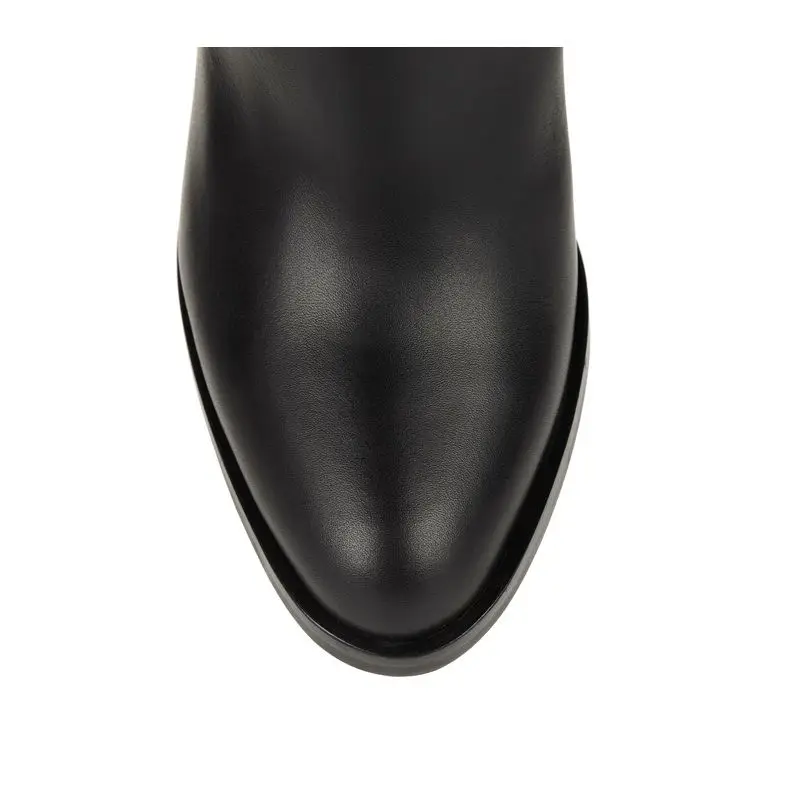 Женские мотоциклетные сапоги ручной работы до колена из коровьей кожи|womens knee high
