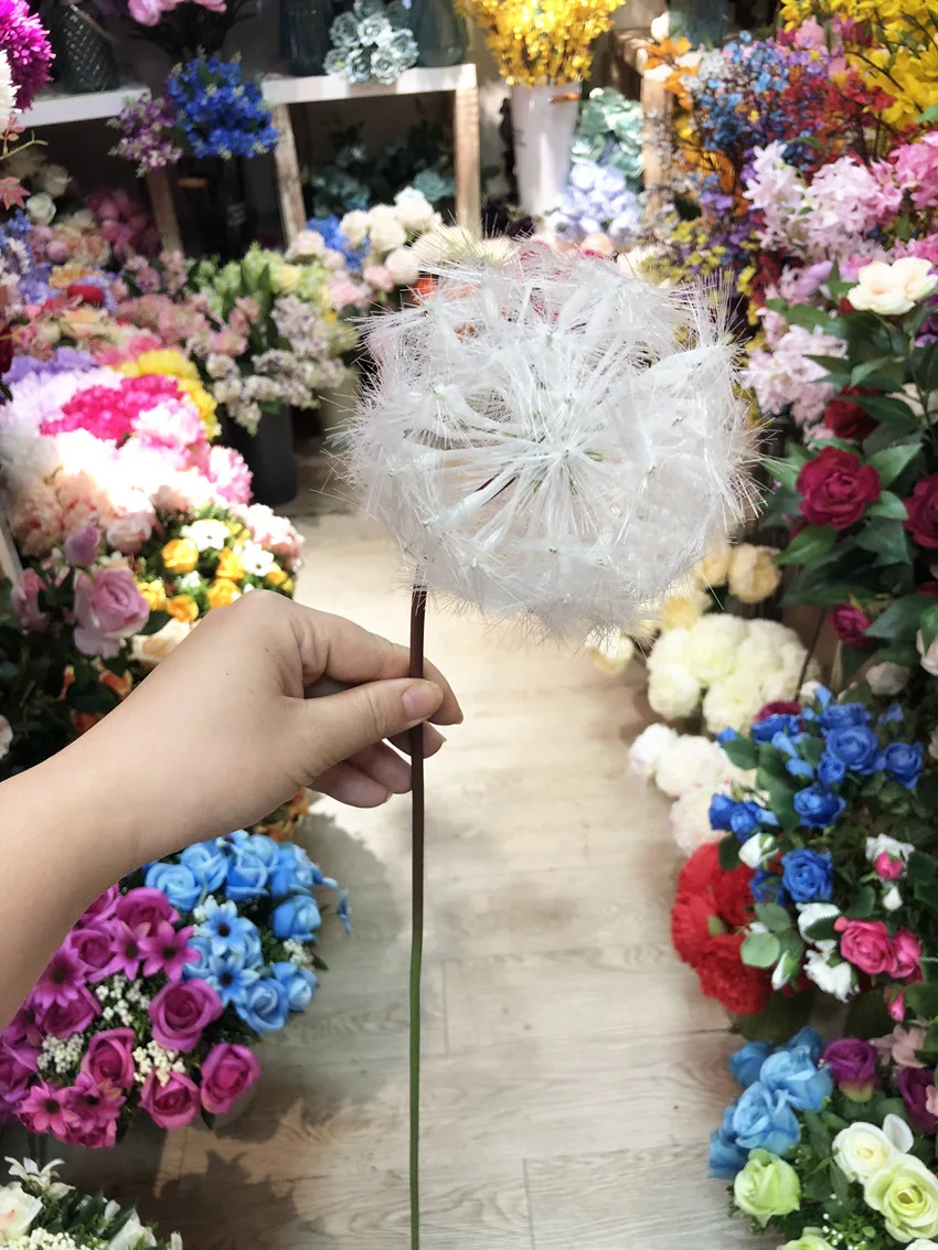 66 см Пластиковый белый Одуванчик искусственный цветок Рождественское украшение