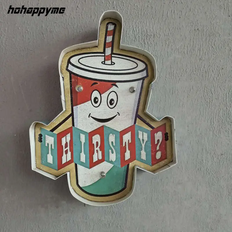 Пить светодиодные знаки торговые клубы декоративные тарелки таблички старинные