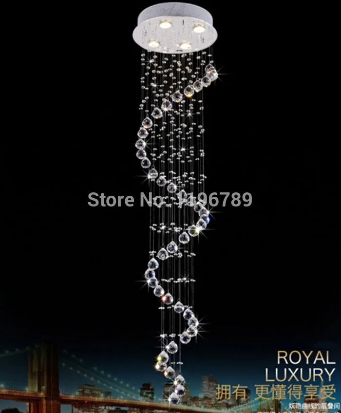 Роскошная люстра потолочная лампа блеск дуплексная спиральная лестница K9