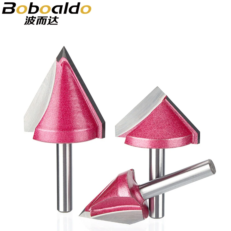 

1pc 6mm V Bit CNC solid carbide end mill 3D Router Bits for Wood tungsten woodworking MDF milling cutter 60 90 120 150 deg