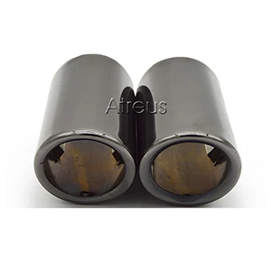 2 pieces Black 3 цвета, автомобильные выхлопные трубы для Skoda Octavia A7 A5 2 Yeti Superb 1,4 T 1,6 T l, автомобильные аксессуары - Цвет: 2 pieces Black