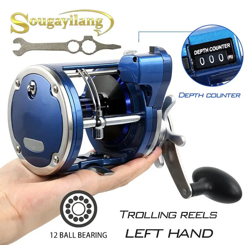 Металлическая левая/правая ручка литье море рыболовная катушка для соленой воды