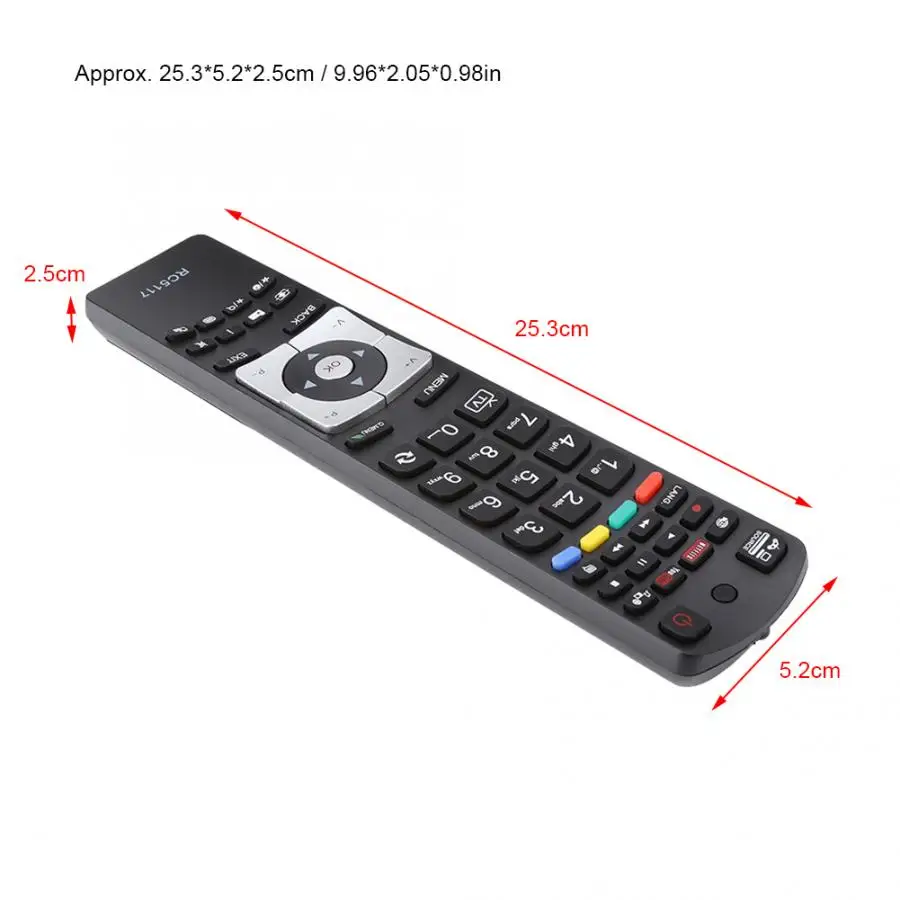 ТВ пульт дистанционного управления Лер Замена для HITACHI RC5117 Smart tv телевизионный пульт управления черный - Цвет: Черный