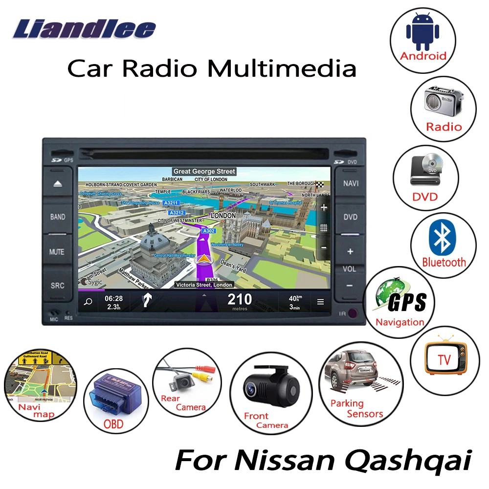 Liandlee 2din Android автомобильный Радио CD dvd-плеер для Nissan Qashqai 2008~ 2012 gps Navi навигационные карты камера OBD ТВ HD экран