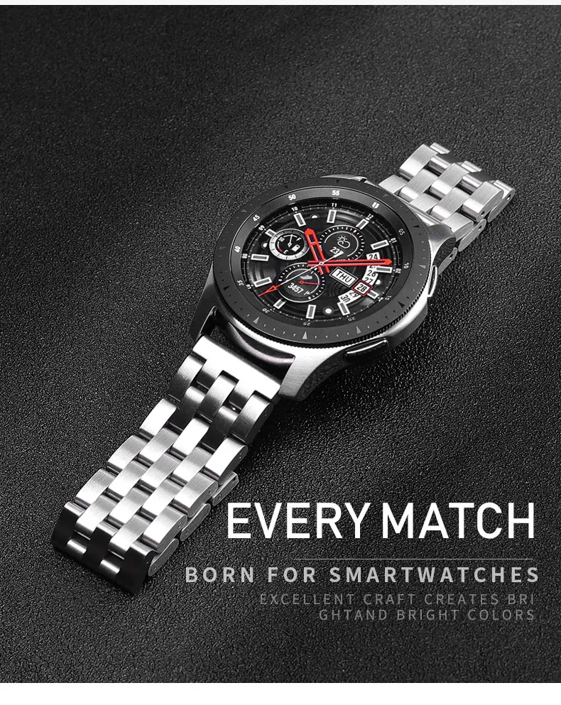 20 мм 22 мм ремешок для часов из нержавеющей стали для samsung gear S4 S3 S2 для samsung galaxy Watch 42/46 мм Быстрый выпуск