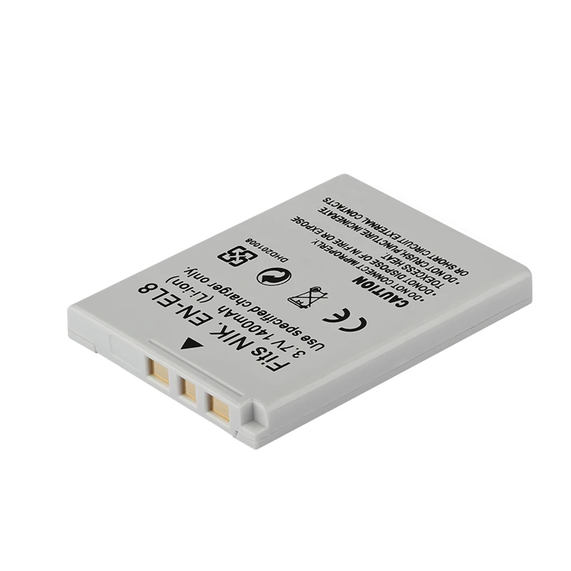 Dinto 1pc 1400mAh EN EL8 ENEL8 Аккумулятор для камеры Nikon Coolpix P1 P2 S1 S2 S3 S5 S6 S7 S7C S8 S9 EL8|Цифровые