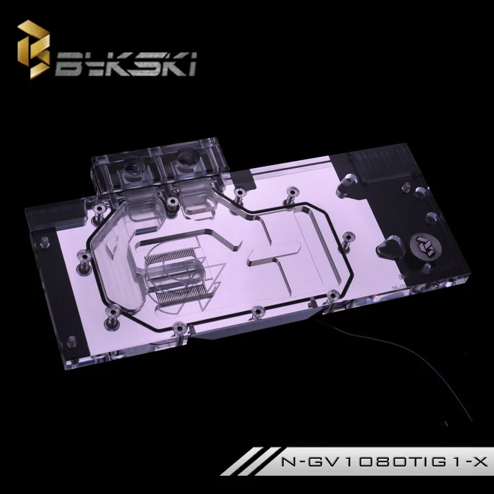 Bykski N GV1080TIG1 X VGA полное покрытие водяного охлаждения блок с RGB света для Gigabyte GTX 1080 Ti