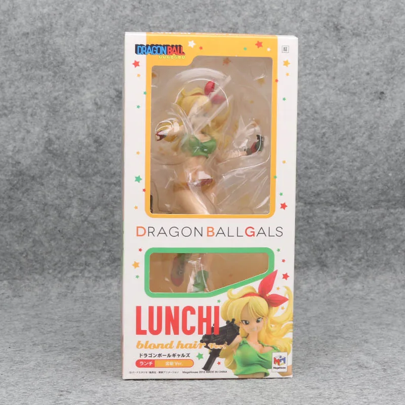 yellowhair withbox Аниме Dragon Ball Z фигурка Lunchi Dragon Ball Gals Фигурки игрушки большой Zoukei Tenkaichi Budokai коллекция подарок - Цвет: yellowhair withbox