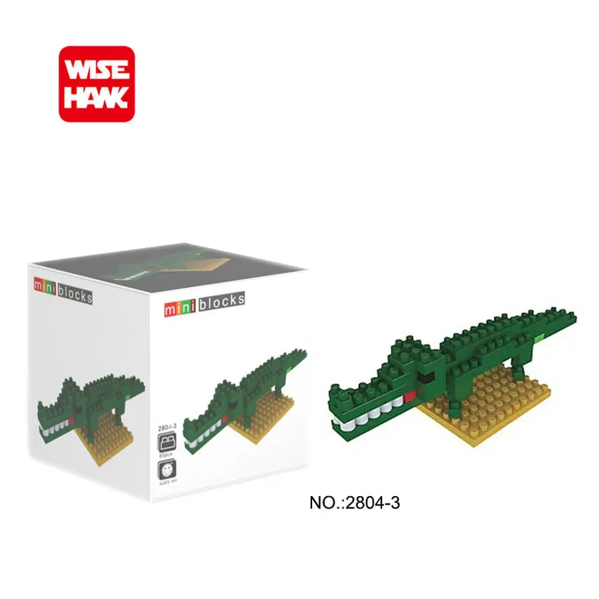 Фото WiseHawk Animal Series Micro Bricks  DIY Toys Set Giraffe Turtle Dog Mini Building Blocks Action Figures 3D Diamond Model №3