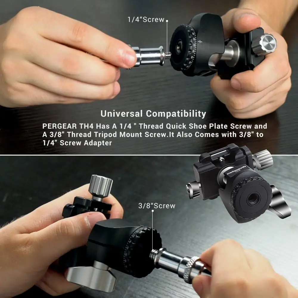 Pergear TH4 Andoer мини шаровая Головка Настольный штатив Стенд адаптер с быстроразъемной пластиной для Nikon sony Canon DSLR камеры