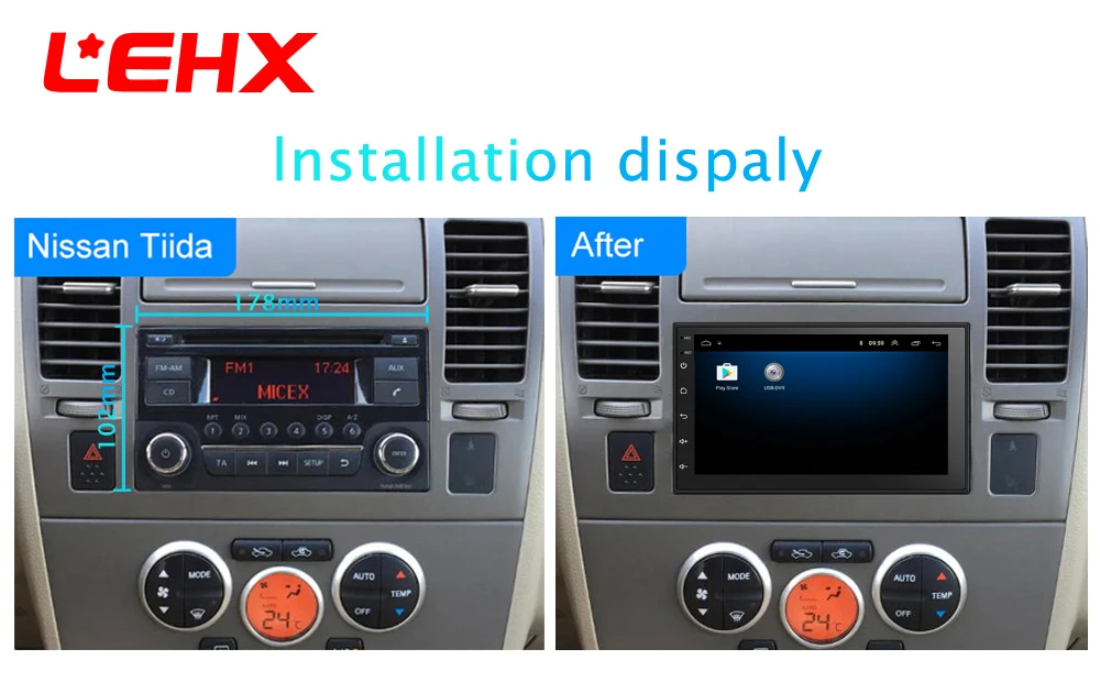 7''Car Android8.1 Car Radio Stereo GPS Navigation Bluetooth USB 2 Din Touch Car Multimedia Player Audio Player Autoradio Rated