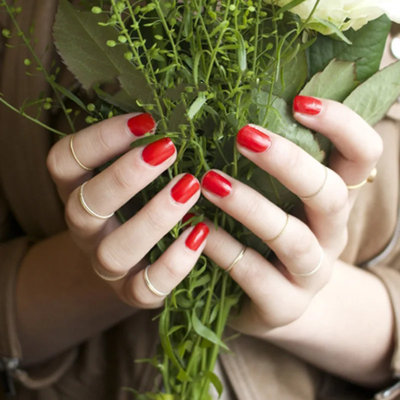 2018 корейские Простые Кольца гладкие глянцевые розовое золото & серебро цветное