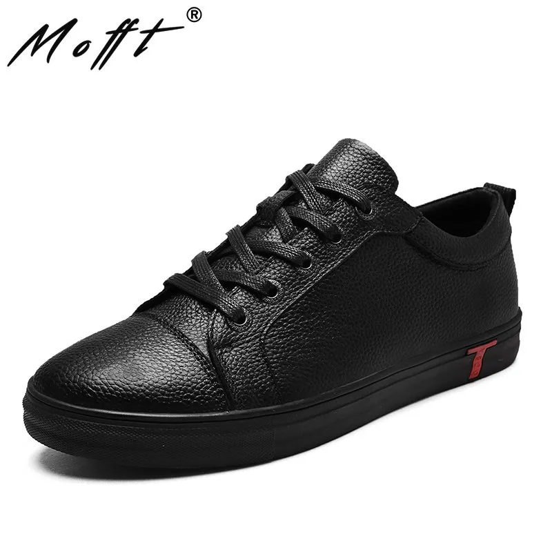 Новейшая модель Для мужчин корова Кожаные туфли на плоской подошве низкий задник