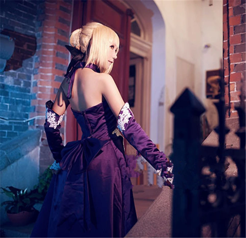 Fate/Grand Order FGO Black Saber Artoria Pendragon Lily женский костюм для косплея вечернее платье