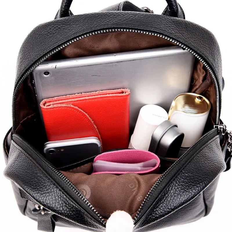 

2019 Vintage Leather Women School Bags Backpacks for Teenagers Girls Travel Shoulder Backpack Luxury Travel Back Pack Women Bags