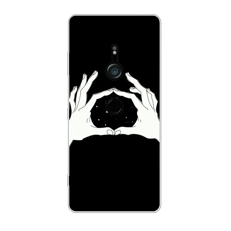 Чехол для sony Xperia Xz3 силиконовый чехол с рисунком мягкая задняя крышка из ТПУ