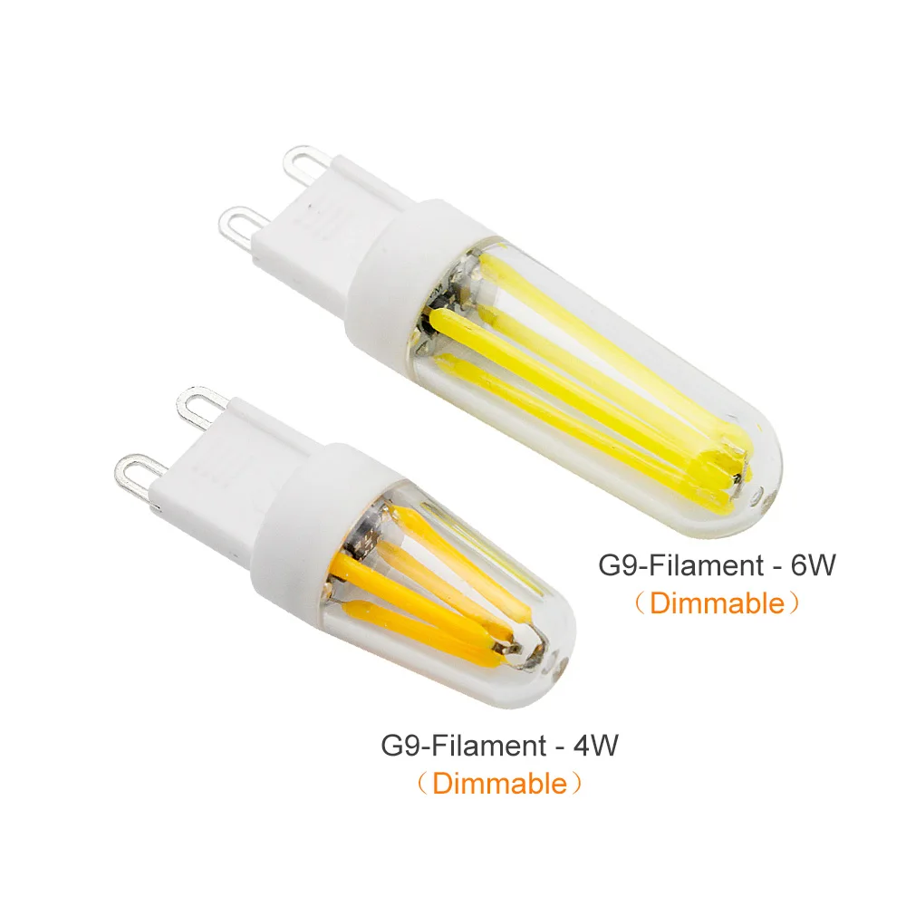 Светодиодная лампа G9 220 В 3 Вт 4 5 6 с регулируемой яркостью SMD COB сменная галогенная