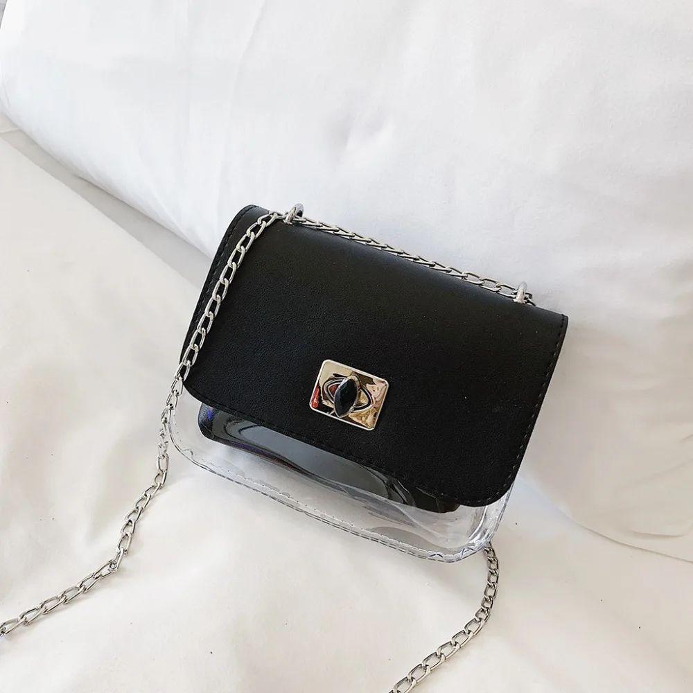 Женские сумки на одно плечо прозрачные сумки-мессенджеры с цепочкой модная