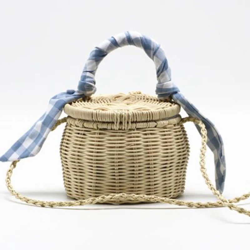 Новая сумка из ротанга HIGHREAL сумочка сетчатый шелковый шарф портативная