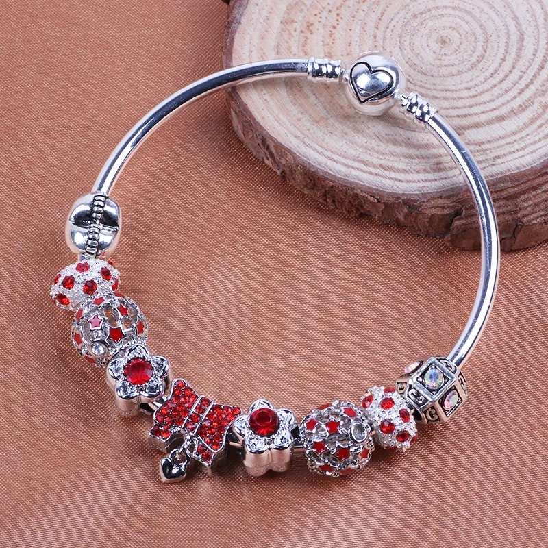 AIFEILI распродажа серебряный браслет с надписью LOVE FOREVER Amor Amour Charm синий для женщин
