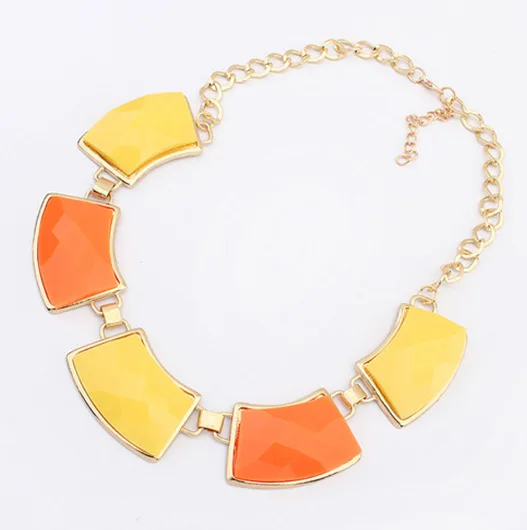 Simply Geometric Pendant Bib Necklace New Fashion Statement cxt906435 | Украшения и аксессуары