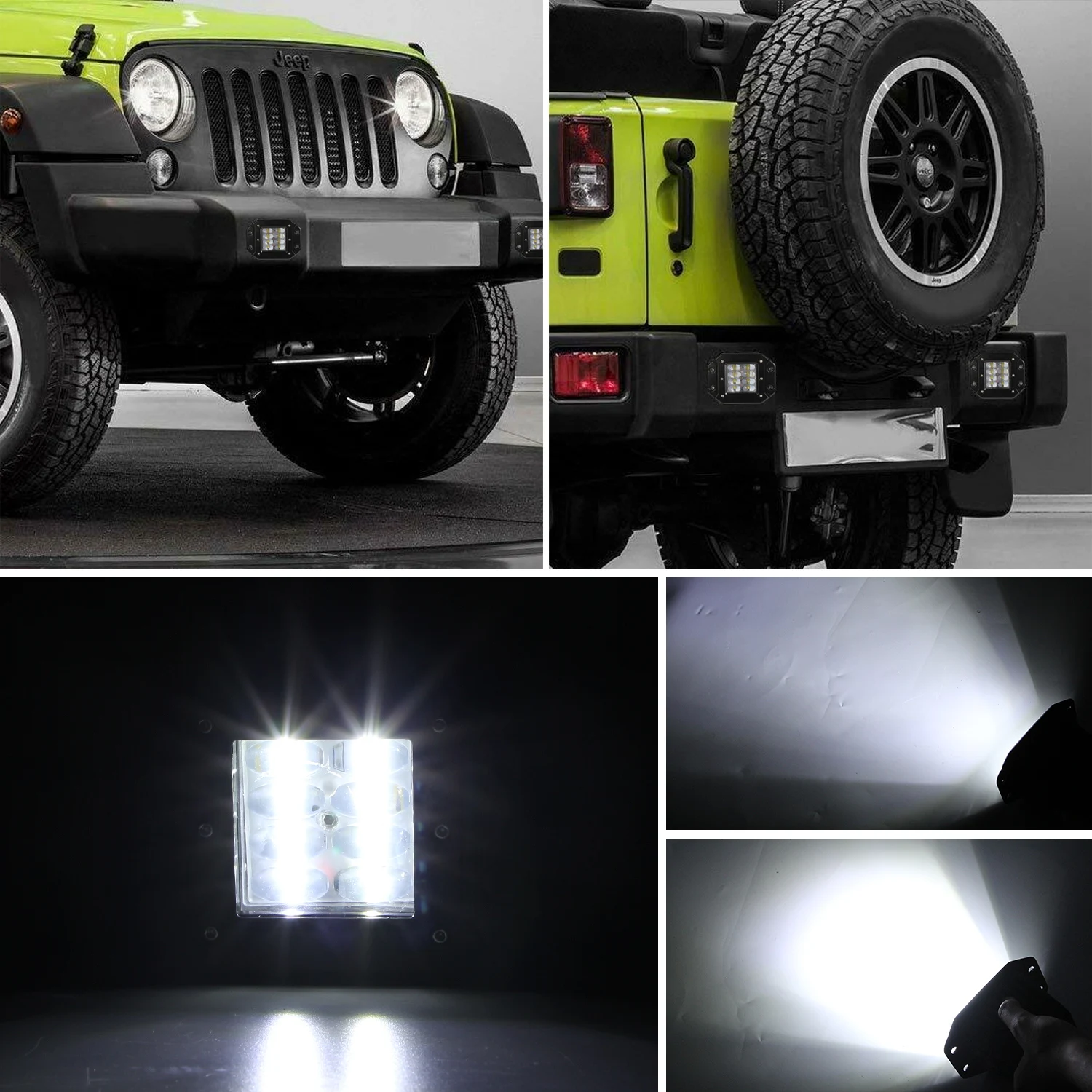 4 дюйма 80 Вт выпуклая линза квадратная Lamp-8D прожектор фары автомобиля светодиодный рабочий свет Прожектор для внедорожников ATV UTV Kamaz